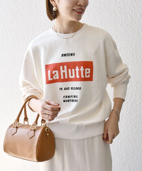 SHIPS any（シップス エニィ）の「【SHIPS any別注】La Hutte:〈洗濯機可能〉裏起毛 クルーネック スウェット（スウェット・レディース・グレー/ナチュラル/ネイビー・ONE SIZE）」の19枚目の写真