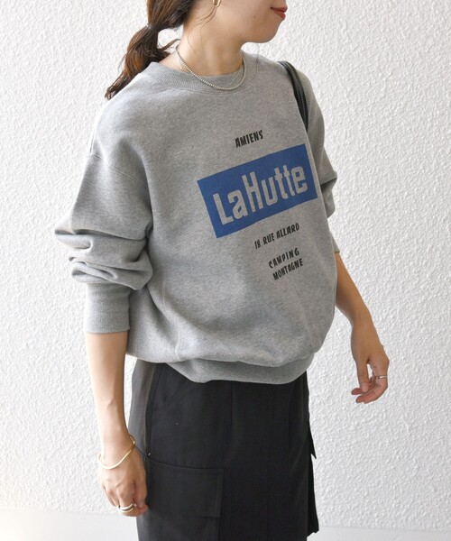 SHIPS any（シップス エニィ）の「【SHIPS any別注】La Hutte:〈洗濯機可能〉裏起毛 クルーネック スウェット（スウェット・レディース・グレー/ナチュラル/ネイビー・ONE SIZE）」の14枚目の写真