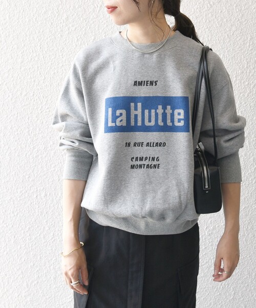 SHIPS any（シップス エニィ）の「【SHIPS any別注】La Hutte:〈洗濯機可能〉裏起毛 クルーネック スウェット（スウェット・レディース・グレー/ナチュラル/ネイビー・ONE SIZE）」の13枚目の写真