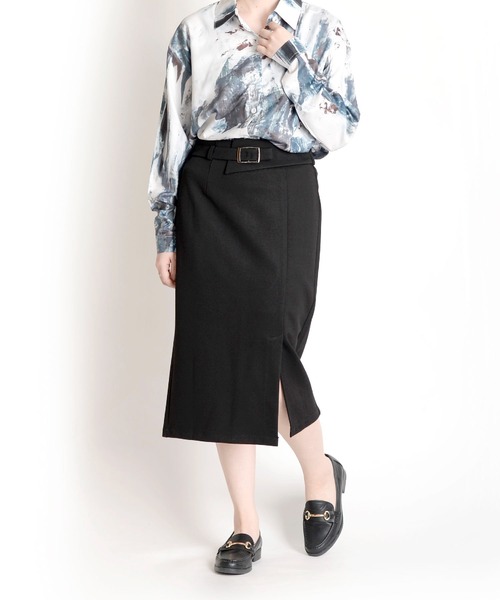 Tibi ティビ　ミモレ丈タイトスカート　ブラック Tibi ティビ ミモレ丈タイトスカート ブラック - メルカリ