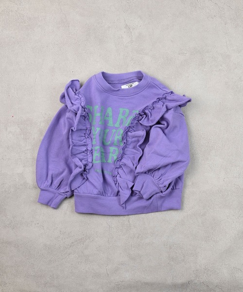 Life Support Products（ライフサポートプロダクツ）の「ボリュームフリルスウェット（スウェット・キッズ・レッド/チャコール/イエロー/ラベンダー・80/90/95/100/110/120/130/140/150）」の2枚目の写真