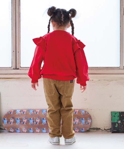 Life Support Products（ライフサポートプロダクツ）の「ボリュームフリルスウェット（スウェット・キッズ・レッド/チャコール/イエロー/ラベンダー・80/90/95/100/110/120/130/140/150）」の19枚目の写真