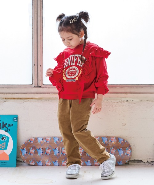 Life Support Products（ライフサポートプロダクツ）の「ボリュームフリルスウェット（スウェット・キッズ・レッド/チャコール/イエロー/ラベンダー・80/90/95/100/110/120/130/140/150）」の22枚目の写真