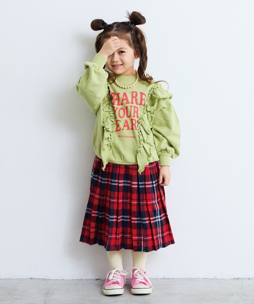 Life Support Products（ライフサポートプロダクツ）の「ボリュームフリルスウェット（スウェット・キッズ・レッド/チャコール/イエロー/ラベンダー・80/90/95/100/110/120/130/140/150）」の17枚目の写真