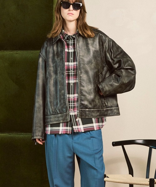 シープレザープライムオーバーシングルライダージャケット【メゾンスペシャル】 MAISON SPECIAL（メゾンスペシャル）の「《UNISEX》Sheep