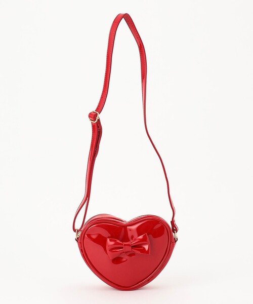 ANY（エニィ）の「エナメルハート型 ショルダーバッグ（ショルダーバッグ・キッズ・ブラック系/レッド系・F）」の6枚目の写真