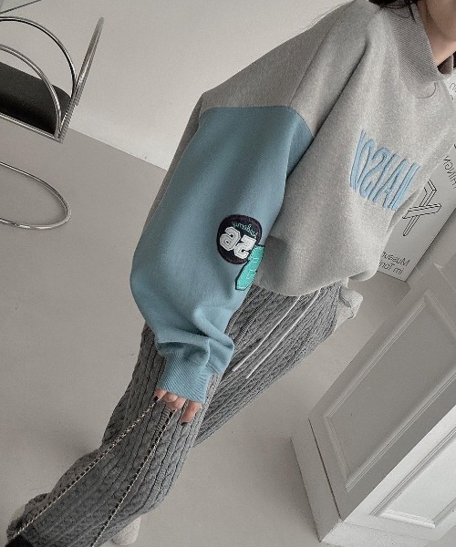 【セール】プチハイネック刺繍ロゴスウェットトップス（Tシャツ/カットソー）｜N.s（エヌドットエス）
