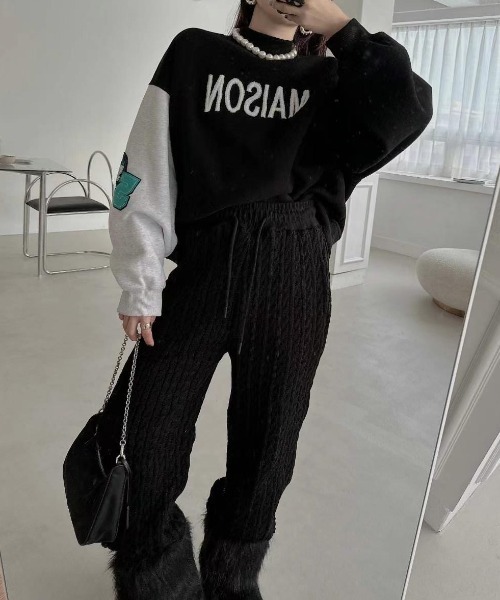 【セール】プチハイネック刺繍ロゴスウェットトップス（Tシャツ/カットソー）｜N.s（エヌドットエス）