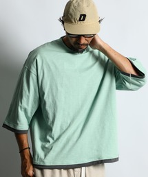 「AIR FLEX」3/4 SLEEVE LAYERED TEE:高収縮機能素材「エアフレックス」レイヤード 7分袖TEE