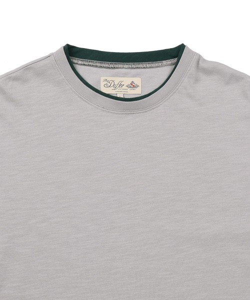 The DUFFER of ST.GEORGE（ザダファーオブセントジョージ）の「「AIR FLEX」3/4 SLEEVE LAYERED TEE：高収縮機能素材「エアフレックス」レイヤード 7分袖TEE（Tシャツ/カットソー・メンズ・ブルー/グレー/ミント・SMALL/MEDIUM/LARGE/X-LARGE）」の15枚目の写真