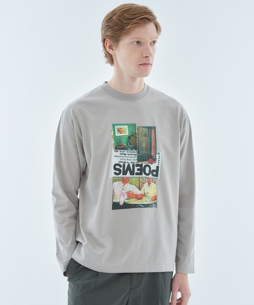 ESTNATION（エストネーション）の「ESTNATION / Yabiku ロングスリーブTシャツ（Tシャツ/カットソー・メンズ・ホワイト/ライトグレー・MEDIUM/LARGE/X-LARGE）」の2枚目の写真