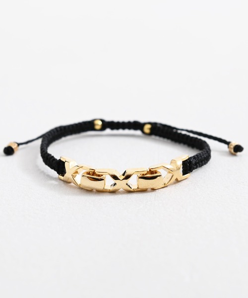 SILVER BULLET（シルバーバレット）の「『SILVER BULLET SELECT AC/シルバーバレットセレクト』スリーXブレスレット【+】（ブレスレット・メンズ・ブラック×ブラック/ブラック×シルバー/ブラック×ゴールド・FREE）」の3枚目の写真