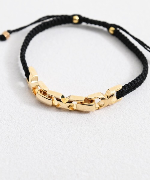 SILVER BULLET（シルバーバレット）の「『SILVER BULLET SELECT AC/シルバーバレットセレクト』スリーXブレスレット【+】（ブレスレット・メンズ・ブラック×ブラック/ブラック×シルバー/ブラック×ゴールド・FREE）」の8枚目の写真