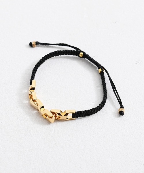 SILVER BULLET（シルバーバレット）の「『SILVER BULLET SELECT AC/シルバーバレットセレクト』スリーXブレスレット【+】（ブレスレット・メンズ・ブラック×ブラック/ブラック×シルバー/ブラック×ゴールド・FREE）」の10枚目の写真