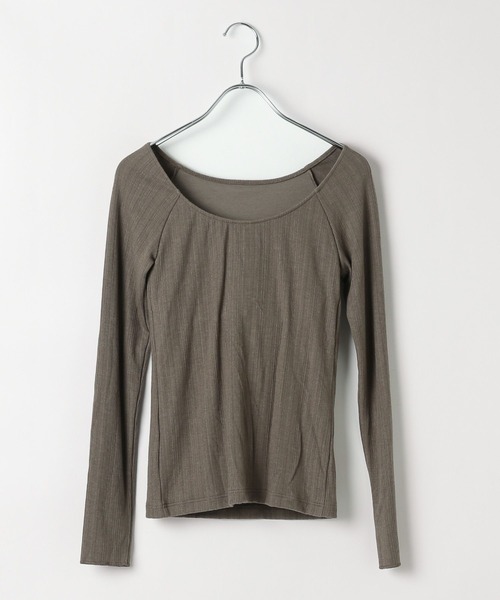 bijorie（ビジュリィ）の「【bijorie】カップ付きロングスリーブ／NEW BASIC （アルガンオイル配合）（その他アンダーウェア/インナー・レディース・ブラック/カーキ/オフホワイト・MEDIUM/LARGE/LG）」の12枚目の写真