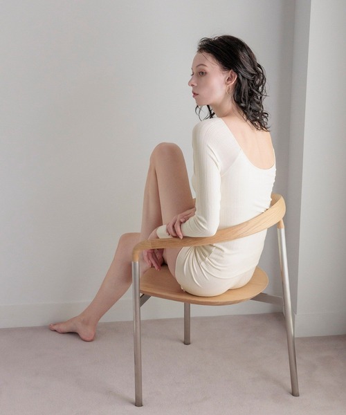 bijorie（ビジュリィ）の「【bijorie】カップ付きロングスリーブ／NEW BASIC （アルガンオイル配合）（その他アンダーウェア/インナー・レディース・ブラック/カーキ/オフホワイト・MEDIUM/LARGE/LG）」の20枚目の写真