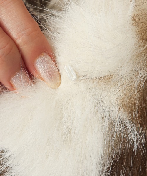 SPIRALGIRL（スパイラルガール）の「ファージャケット（その他アウター・レディース・ブラック/ベージュ系・FREE）」の5枚目の写真