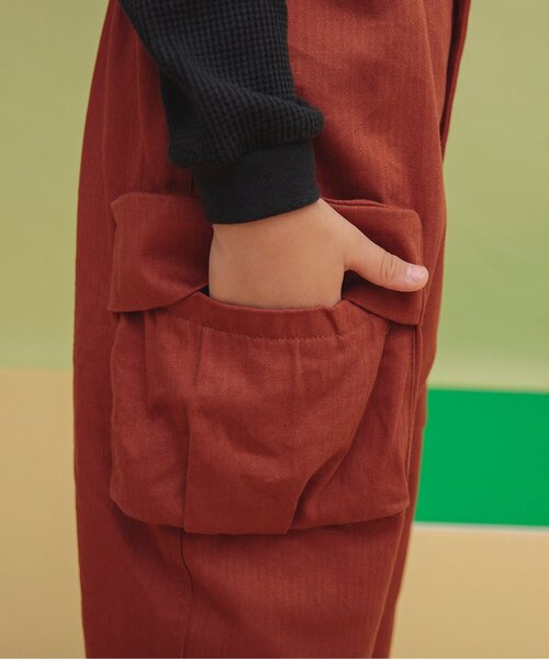 BREEZE（ブリーズ）の「カーゴポケットサロペット（サロペット/オーバーオール・キッズ・ブラック/ブラウン・90/100/110/120/80）」の18枚目の写真