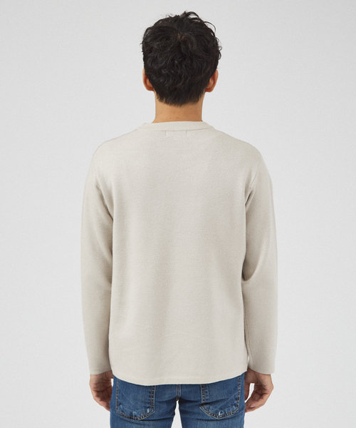 ABAHOUSE GRAY(アバハウスグレイ)の「【パネル切替】カシミヤタッチ ジャガード ニット(ニット/セーター・メンズ・ホワイト/グレイッシュベージュ/ブラック・48/46)」の14枚目の写真