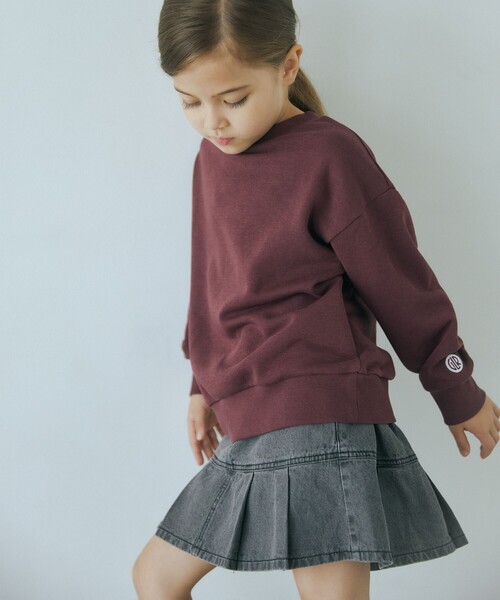 green label relaxing（グリーンレーベルリラクシング）の「TJ 裏毛 クルーネック プルオーバー / トレーナー / キッズ  100cm-130cm（スウェット・キッズ・ナチュラル/ライトブルー/ブラック/ワインレッド・120cm/130cm/100cm/110cm）」の4枚目の写真