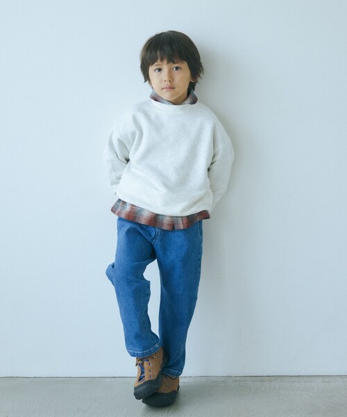 green label relaxing（グリーンレーベルリラクシング）の「TJ 裏毛 クルーネック プルオーバー / トレーナー / キッズ  100cm-130cm（スウェット・キッズ・ナチュラル/ライトブルー/ブラック/ワインレッド・120cm/130cm/100cm/110cm）」の7枚目の写真