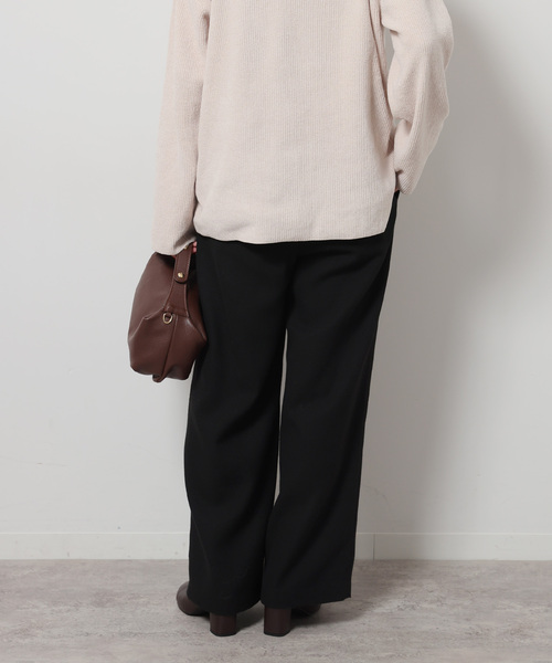 JOURNAL STANDARD relume（ジャーナルスタンダード　レリューム）の「ヘリンボンタックストレートパンツ（スラックス・レディース・ブラック/グレー・38/36）」の4枚目の写真