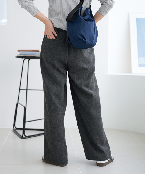 JOURNAL STANDARD relume（ジャーナルスタンダード　レリューム）の「ヘリンボンタックストレートパンツ（スラックス・レディース・ブラック/グレー・38/36）」の14枚目の写真
