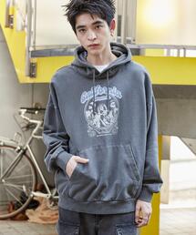 WEGO | WEGO/【24年秋冬新作】ピグメントグラフィックプルパーカー(パーカー)