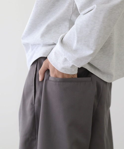 n'OrLABEL(ノアールレーベル)の「ツイルワイドパンツ(スラックス・メンズ・ブラック/グレー・M/L)」の8枚目の写真