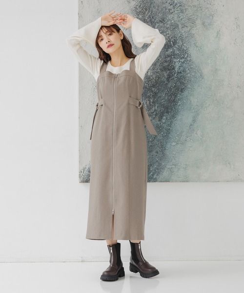 mysty woman（ミスティウーマン）の「フレアカフスリブニットプルオーバー 152818（ニット/セーター・レディース・オフホワイト/ブラック/ライトグレー・FREE）」の8枚目の写真