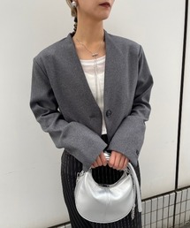 AIC. | 起毛ツイルショートジャケット(ノーカラージャケット)