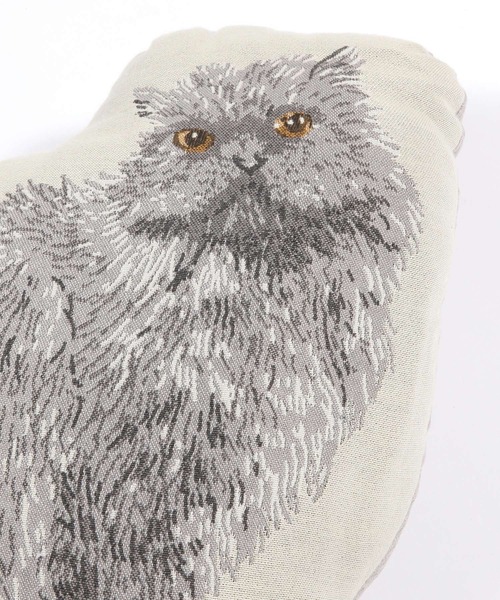 studio CLIP（スタディオクリップ）の「【Orneko BY CLIP】ネコモチーフクッション（クッション/クッションカバー・レディース・グレー/ブラウン・FREE）」の9枚目の写真