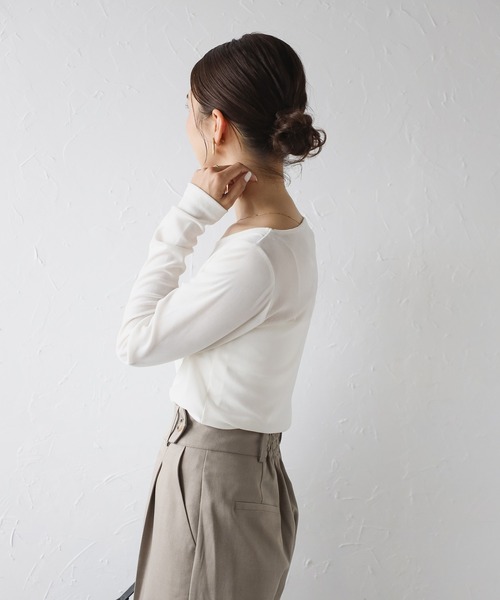 セール】前後2WAYシアーベロアトップス（Tシャツ/カットソー