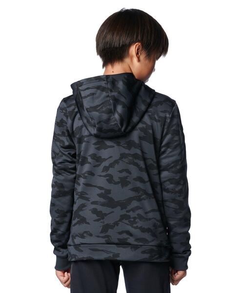 UNDER ARMOUR（アンダーアーマー）の「UAアーマーフリース プリント ビッグロゴ フーディー（トレーニング/キッズ）（スウェット・キッズ・ブラック・150cm/160cm/140cm/130cm）」の2枚目の写真