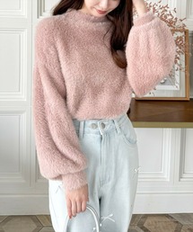 clear | フェザーハイネックニットトップス [ふわふわ シルエットを拾わない]≪2024AW新作≫(ニット/セーター)