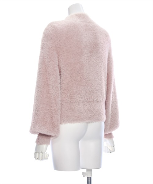 clear（クリア）の「フェザーハイネックニットトップス [ふわふわ シルエットを拾わない]≪2024AW新作≫（ニット/セーター・レディース・ピンクベージュ/アイボリー/ブラック系その他/グレー/グレイッシュベージュ・F）」の22枚目の写真