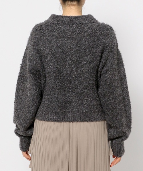 mysty woman(ミスティウーマン)の「【スタッフプロデュース/WEB限定】あんず企画・キンボタンエリカーディガン 200950(カーディガン/ボレロ・レディース・チャコールグレー/オフホワイト/ブラック・FREE)」の11枚目の写真