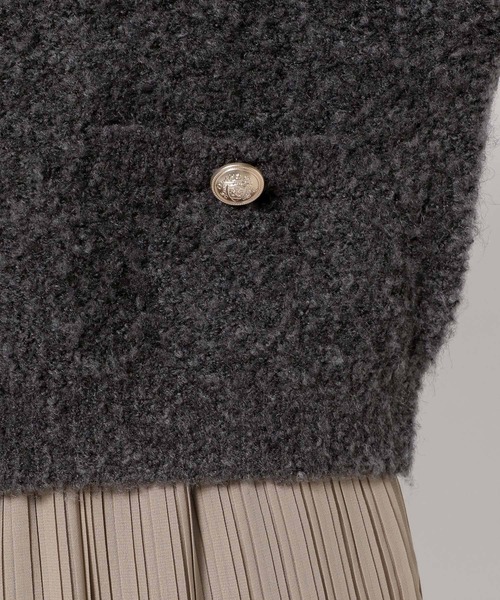 mysty woman(ミスティウーマン)の「【スタッフプロデュース/WEB限定】あんず企画・キンボタンエリカーディガン 200950(カーディガン/ボレロ・レディース・チャコールグレー/オフホワイト/ブラック・FREE)」の14枚目の写真