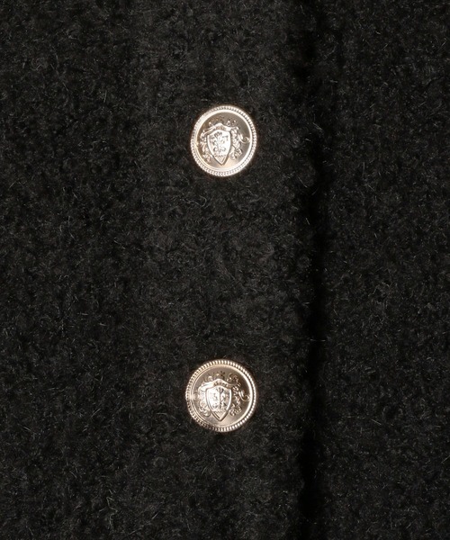 mysty woman(ミスティウーマン)の「【スタッフプロデュース/WEB限定】あんず企画・キンボタンエリカーディガン 200950(カーディガン/ボレロ・レディース・チャコールグレー/オフホワイト/ブラック・FREE)」の9枚目の写真