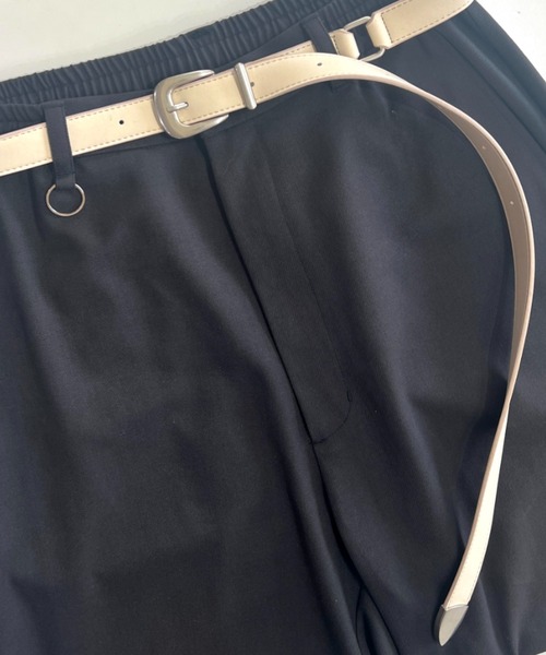 SUPERTHANKS（スーパーサンクス）の「＜追加 3＞ベーシック ロングベルト/Long narrow belt（ベルト・メンズ・キャメル/ゴールド/ホワイト/ブラック/ブラウン/ブラック系その他/ブラウン系その他/サックスブルー/ピンク/モカ/クリーム/ダークブラウン系/ダークブラウン/チャコールグレー/ブラック×ゴールド/ブラウン系・FREE）」の12枚目の写真