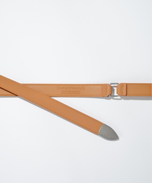 SUPERTHANKS（スーパーサンクス）の「＜追加 3＞ベーシック ロングベルト/Long narrow belt（ベルト・メンズ・キャメル/ゴールド/ホワイト/ブラック/ブラウン/ブラック系その他/ブラウン系その他/サックスブルー/ピンク/モカ/クリーム/ダークブラウン系/ダークブラウン/チャコールグレー/ブラック×ゴールド/ブラウン系・FREE）」の18枚目の写真