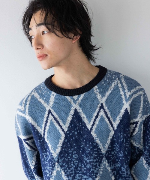 Argyle jagard knit 242708