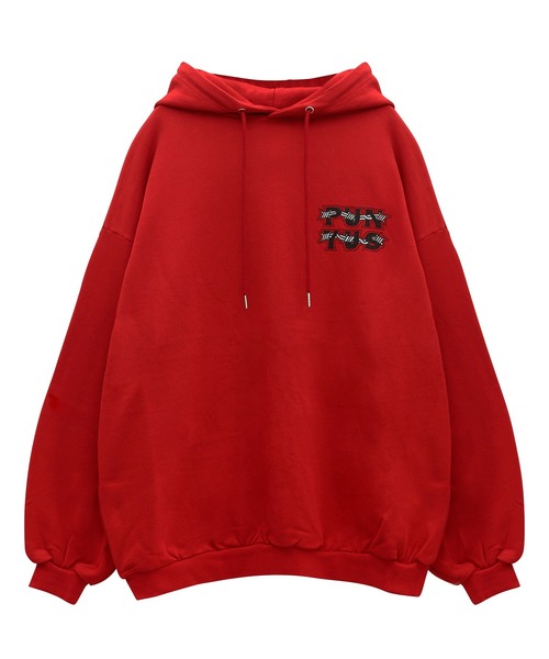 PUNYUS（プニュズ）の「ブラックパンサービッグスウェットパーカー（パーカー・レディース・ブラック/レッド・3/4）」の17枚目の写真