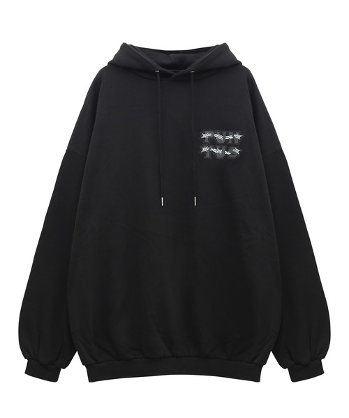 PUNYUS（プニュズ）の「ブラックパンサービッグスウェットパーカー（パーカー・レディース・ブラック/レッド・3/4）」の19枚目の写真