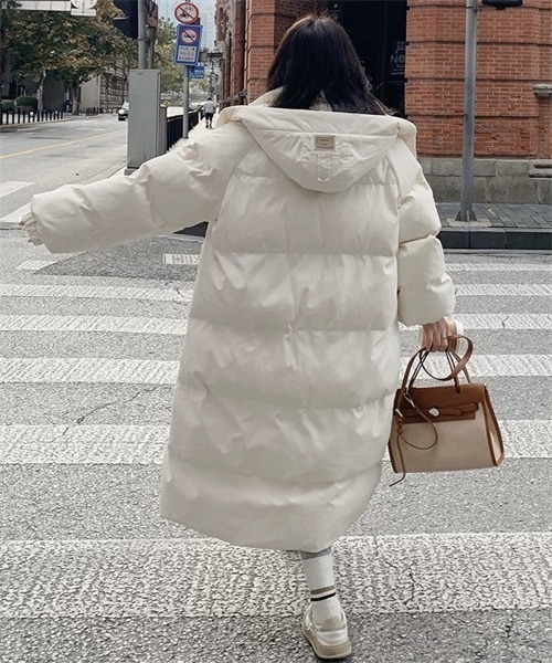 フード付き ロングダウンジャケット（ダウンジャケット/コート