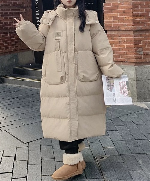 セール】フード付き ロングダウンジャケット（ダウンジャケット/コート