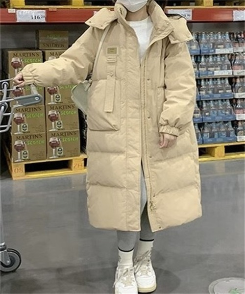 フード付き ロングダウンジャケット（ダウンジャケット/コート