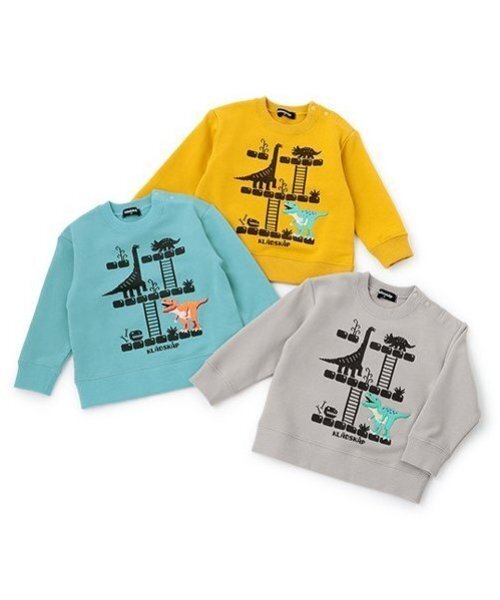 kladskap（クレードスコープ）の「恐竜ゲームトレーナー（スウェット・キッズ・マスタード/グレー/ブルー・80ｃｍ/90cm/100cm/110cm/120cm/130cm）」の16枚目の写真