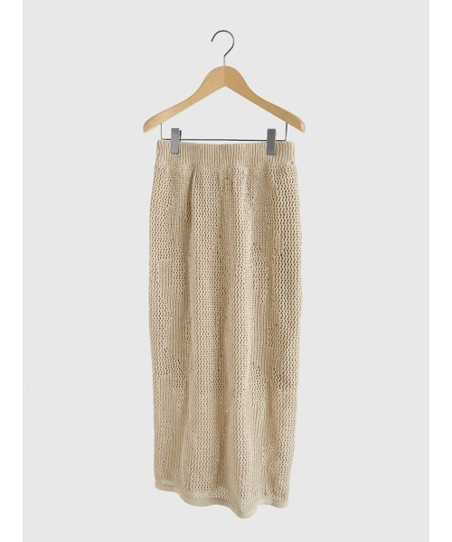 FIKA.(フィーカ)の「Low gauge knit skirt(スカート・レディース・アイボリー/グレー/ベージュ・MEDIUM)」の13枚目の写真