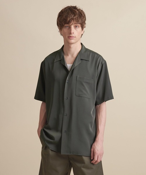 UNITED ARROWS（ユナイテッドアローズ）の「【マルチサイズ】ドレープ ショートスリーブ オープンカラーシャツ（シャツ/ブラウス・メンズ・ライトブルー/ブラック/ブラウン/グレー/イエロー/ダークグレー/ネイビー・マルチサイズ）」の3枚目の写真